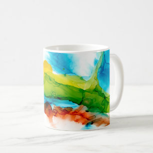 Primär plump - vattenfärger kaffemugg