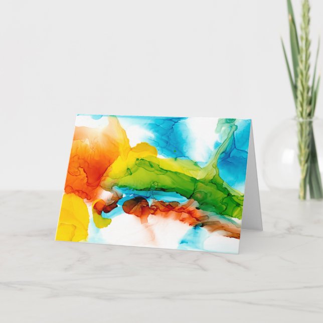 Primär plump - vattenfärger kort (Framsida)