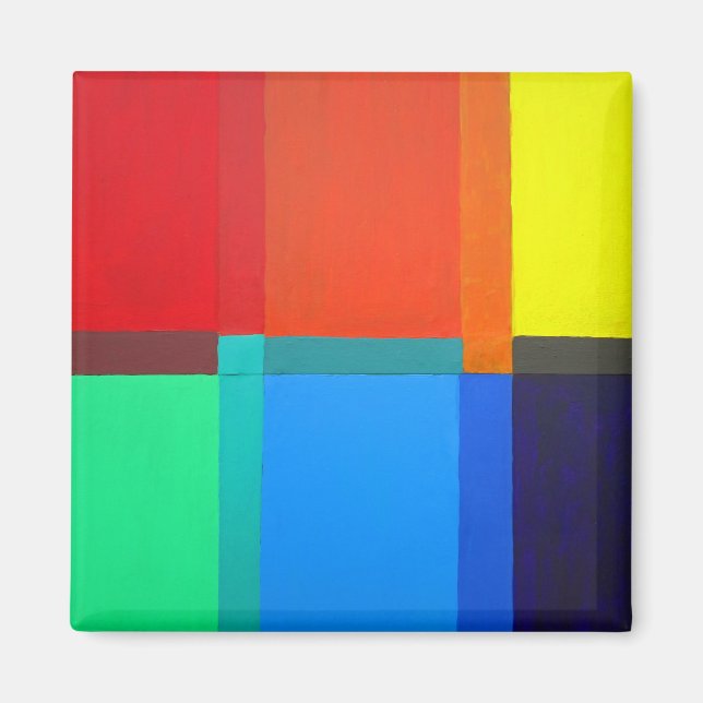 Primär sekundär tertiär Färg. Abstrakt design Magnet (Framsidan)