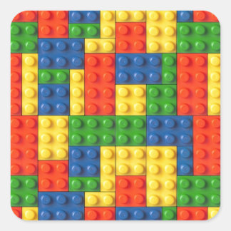 Primära block fyrkantigt klistermärke