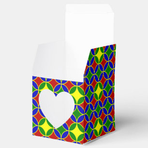 Primära cirkulär-5-PARTETS FAVOR BOX, q hjärtbox Presentaskar