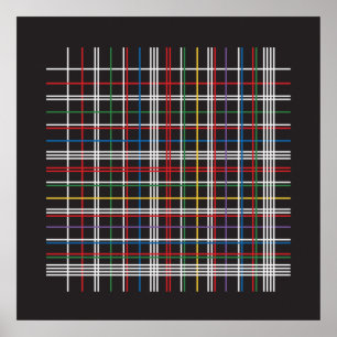 Primära faktorer - multiplikation av Bord Lattice Poster