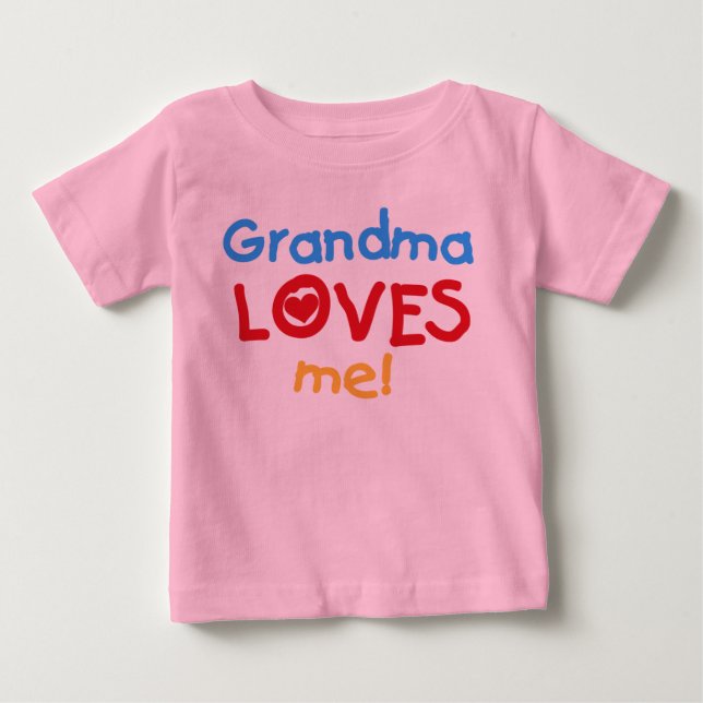 Primära Färg Grandma Kärlek Me T-shirts (Framsida)