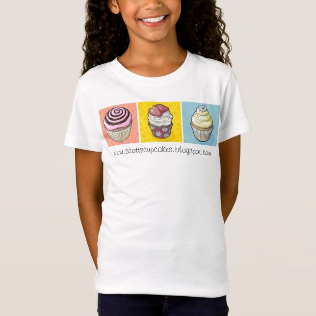 primära färger för muffintrio tee shirt (Framsida)