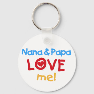 Primära färger Nana och pappan älskar mig Nyckelring