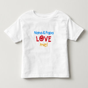 Primära färger Nana och pappan älskar mig T Shirt