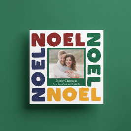 Primära färger Noel Modern foto semester Kort
