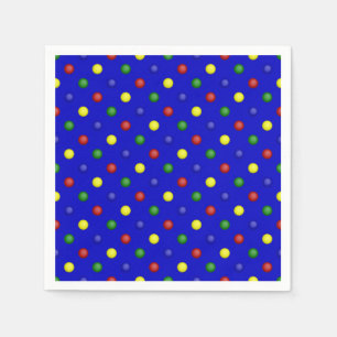Primära Polka dots-blå Pappra blöjor Pappersservett
