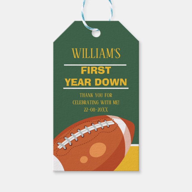 Primära Tack för fotboll - första året ner Presentetikett (Framsidan)