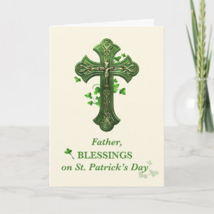 Primära välsignelser på St. Patricks Day katolik Kort