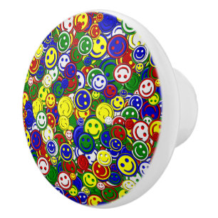 Primärt Ansikte-Pärlor-GRÖNT-CERAMIC KNOB Knopp
