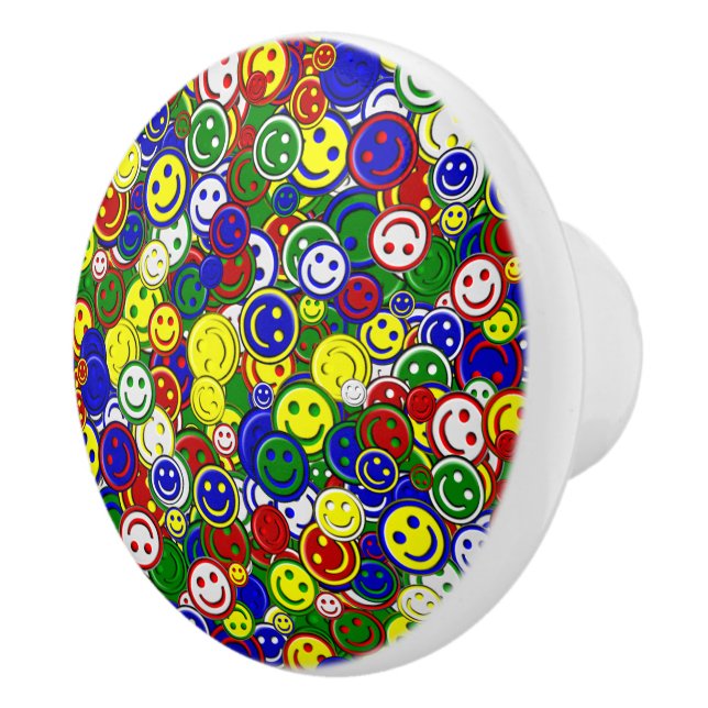 Primärt Ansikte-Pärlor-GRÖNT-CERAMIC KNOB Knopp (Höger)