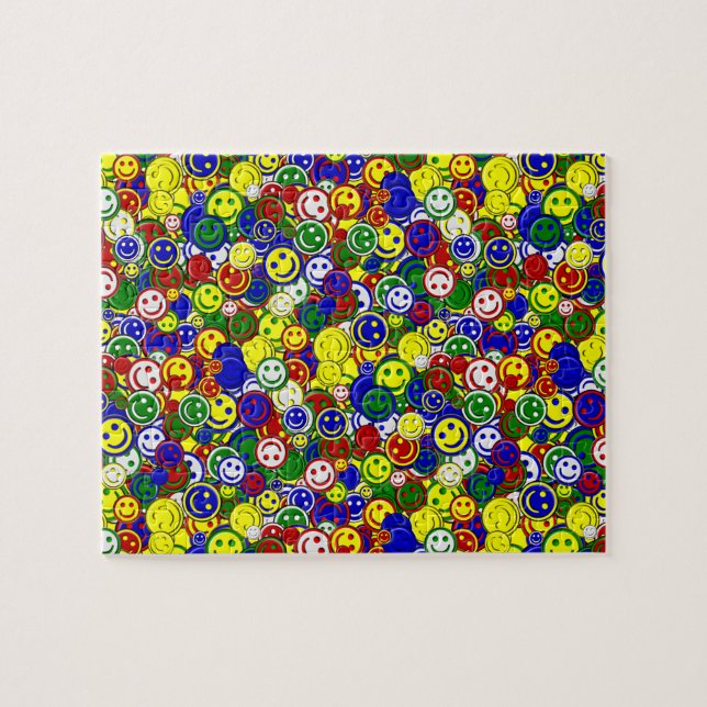 Primärt Ansikte Pärlor,GULT-JIGSAW PUZZZLE Pussel (Horisontell)