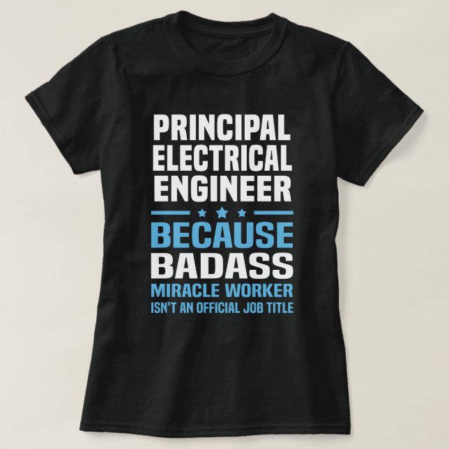 Primärt elektriskt Ingenjör T Shirt (Design framsida)