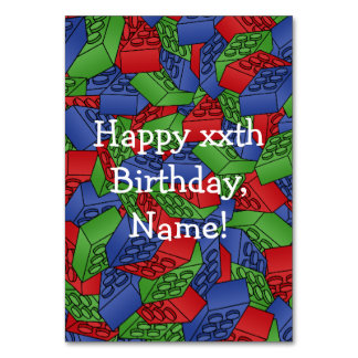 Primärt Färg Byggande block Mönster Bordsnummer