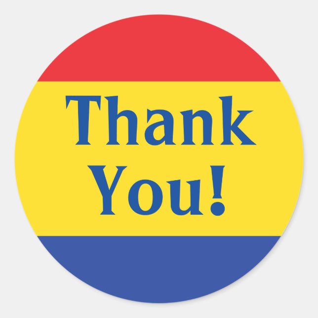 Primärt Färg-Födelsedagsfest Runt Klistermärke (Framsida)