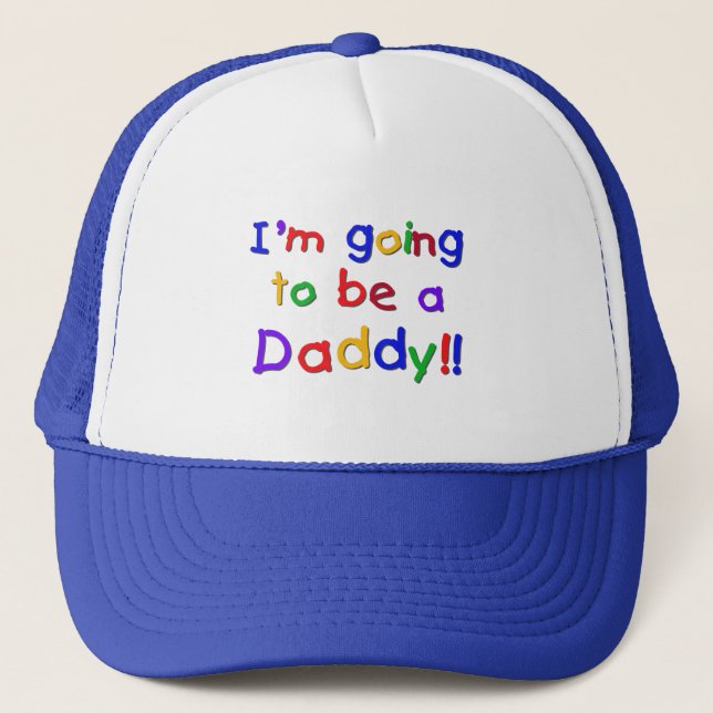 Primärt Färg kommer att bli pappa Gifts Keps (Framsida)