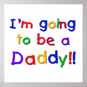 Primärt Färg kommer att bli pappa Gifts Poster