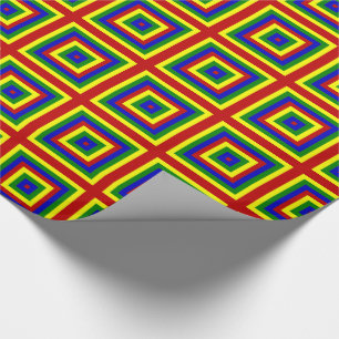 Primärt Färg,LAYERED SQUARES-GIFT WRAPPING PAPPER Presentpapper