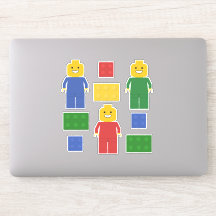 Primärt Färg Leksak-Byggnad, tegelstenar och Figur