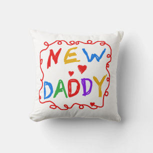 Primärt Färg Nya pappa-gåvor Kudde