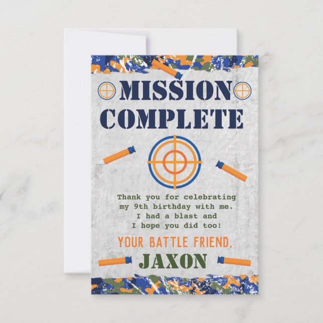 Primärt kort för militär Födelsedagsfest (Framsida)
