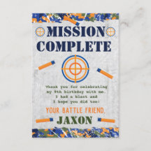 Primärt kort för militär Födelsedagsfest