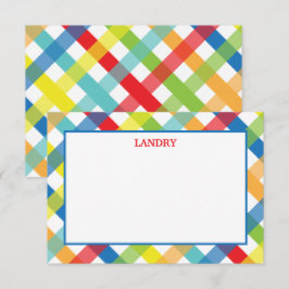 Primärt kriskort med Personlig Kor - platta anteck Tack Kort