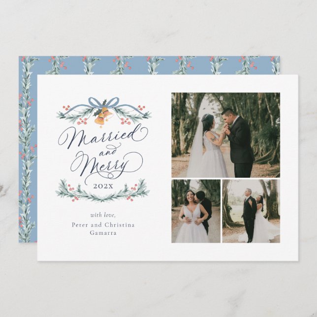 Primärt multifoto - första julkort (Fram/baksida)