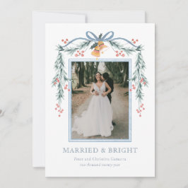 Primärt och ljusstrålande julfotkort julkort