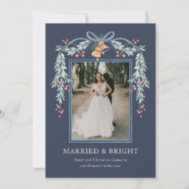 Primärt och ljusstrålande julfotkort julkort