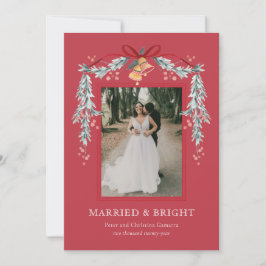 Primärt och ljusstrålande julfotkort julkort