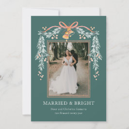 Primärt och ljusstrålande julfotkort julkort