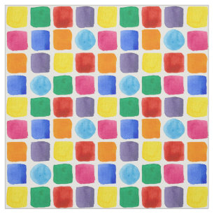 Primärt regnbåge Färg Kids Geometric Mönster Tyg