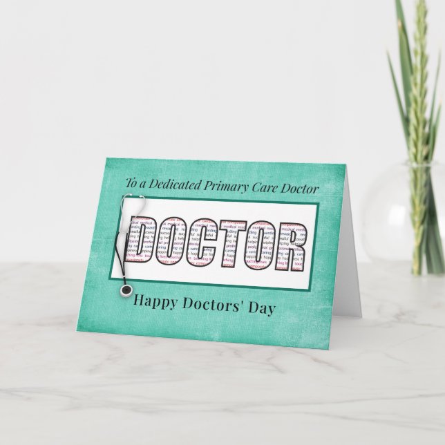 Primary Care Doctors' Day Dedicated Typography Kort (Framsida)