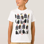 Primat Birthday Card Gorilla och Chimpanzee Celeb T Shirt<br><div class="desc">Primat Birthday Card Gorilla och Chimpanzee Firande Design</div>