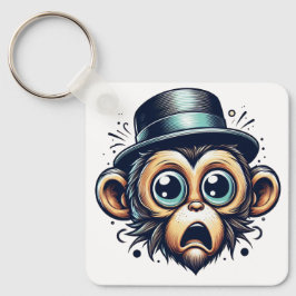 "Primate Panic Monkey" Aluminum Keychain Nyckelring