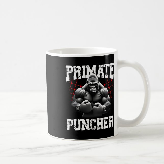 Primate Puncher Boxing Muscular Gorilla Boxer Ape Kaffemugg (Höger)