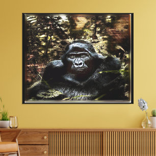 Primatmodeller: Gorilla 02, enastående Canvastryck