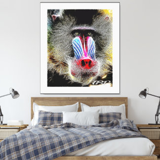 Primatmodeller: Mandrill Baboon 01-02 Canvastryck