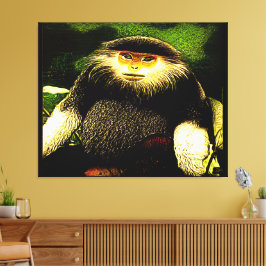 Primatmodeller: Red-shanked douc 01 Canvastryck