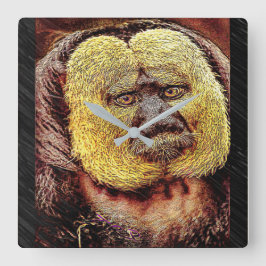 Primatmodeller: Vitansiktet Saki-apa Fyrkantig Klocka