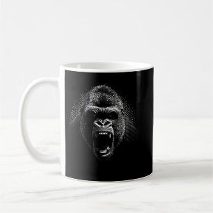 Primatorisk port för silver Back Gorilla Chimpanze Kaffemugg