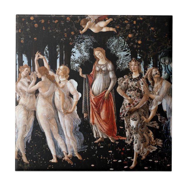 Primavera Botticelli Kakelplatta (Framsidan)