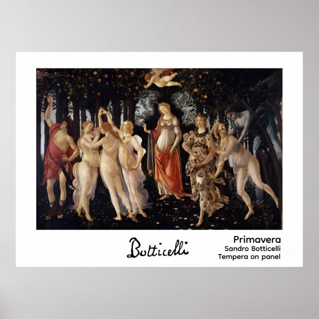 Primavera  by Botticelli Poster (Framsidan)
