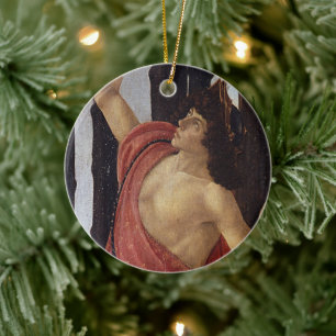 Primavera, Merkurius detalj av Sandro Botticelli Julgransprydnad Keramik