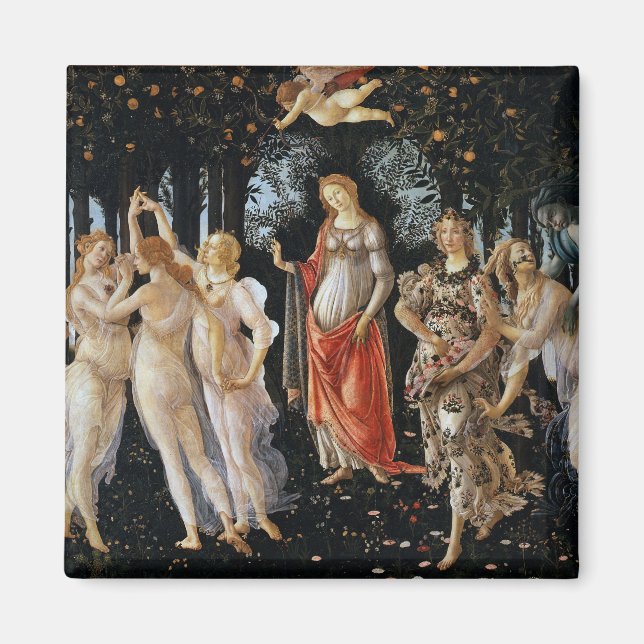 Primavera, Sandro Botticelli, 1482 Magnet (Framsidan)