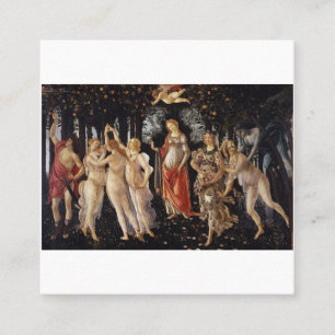 Primavera Sandro Botticelli Fyrkantigt Visitkort
