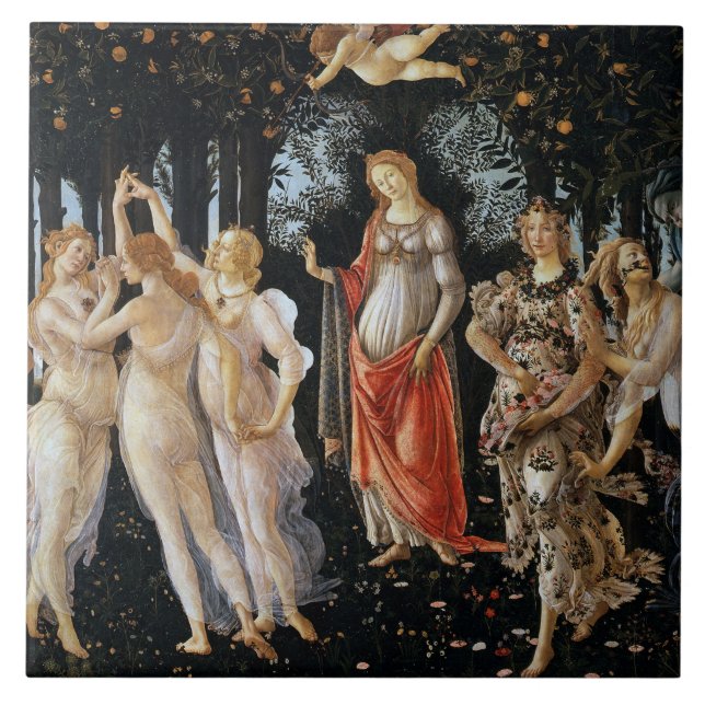Primavera, Sandro Botticelli Kakelplatta (Framsidan)