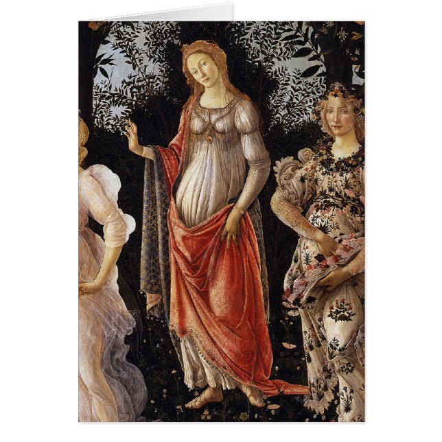 Primavera specificerar av Venus, vid Sandro Hälsningskort (Framsidan)